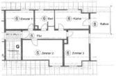 Großzügiges DG-Wohnen mit 3 Zimmer, Balkon, inkl. EBK und Garage - DG rechts