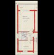 1 Zimmer-Wohnung mit Loggia, Einbauküche und Stellplatz in Eppelheim ab 01.11.26 - Grundriss