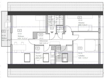 3-Zimmer DG-Eigentumswohnung mit Balkon und Stellplatz, 69221 Dossenheim, Dachgeschosswohnung