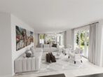 Zweifamilienhaus: Doppelhaus mit schönem Garten+ zwei Wohn-Einheiten (ca. 212m²+ca.90m²) - Virtuelles Homestaging Wohnzimmer