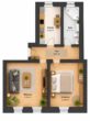 Gemütliche 2-Zimmer DG-Wohnung, ab 01.12.2026 bezugsfrei - Grundriss