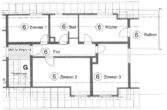 Großzügiges DG-Wohnen mit 3 Zimmer, Balkon, inkl. EBK und Garage - DG rechts