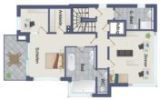 Heidelberg-Dossenheim: Traumhafte Luxus Maisonette-Wohnung über den Dächern von Dossenheim - Grundriss 1. OG