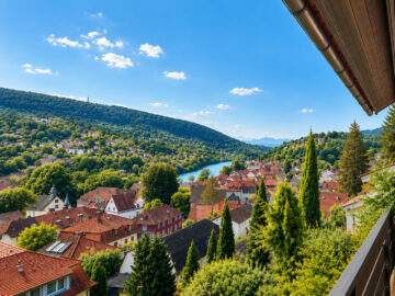 Beste Lage: 4-Zi.-Whg. mit EBK, Balkon und traumhaftem Panoramablick auf den Neckar (keine WG), 69118 Heidelberg / Ziegelhausen, Etagenwohnung