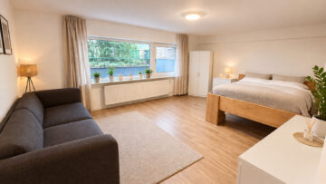Möblierte 2-Zi.-Wohnung mit gr. Terrasse. Nur an Einzelperson, Mindestmietdauer 1 Jahr., 69221 Dossenheim, Wohnung