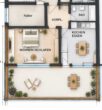 Dossenheim: Möblierte 2-Zi.-Wohnung mit großer Terrasse. Nur an Einzelperson. - Grundriss